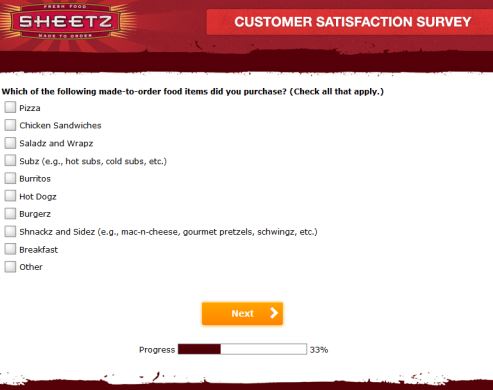 Sheetz Customer Satisfaction Survey