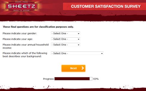 Sheetz Customer Satisfaction Survey