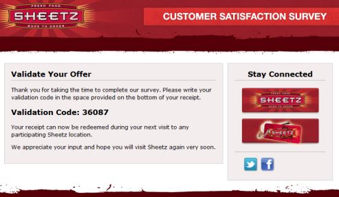 Sheetz Customer Satisfaction Survey